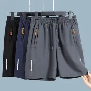Summer Men Shorts Ice Silk Running